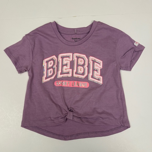 Bebe Sport Baby 2pc Soft Purple top & short Cute Set Size 24M lightweight NWT - Picture 2 of 8